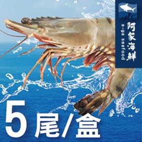【阿家海鮮】特級活凍大草蝦5尾 (400g±10%/盒)